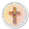 Blooming Cross Round Address Labels