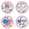 Patriotic Picnic Round Address Labels (4 Designs)