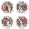 Snowman's Farmhouse Round Address Labels (4 Designs)