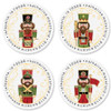 Holiday Magic Nutcrackers Round Address Labels (4 Designs)