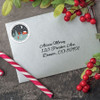 Textile Christmas Round Address Labels (6 Designs)