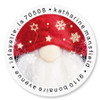 Snowy Gnome Round Address Labels