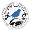Distinctive Bird Round Address Label