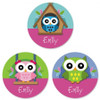 Personalized Colorful Owl Stickers