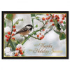 Berries in Snow Deluxe Foil Christmas Greeting Cards