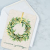 Gold Wreath Deluxe Foil Christmas Greeting Cards