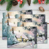 Snowman & Winter Cottage Christmas Greeting Cards