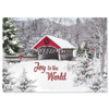 Christmas Covered Bridge Religious Christmas Greeting Cards