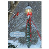 Luminous Lamp Post Religious Christmas Greeting Cards