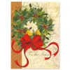Winter Garden Wreath Religious Christmas Greeting Cards