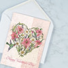 Floral Heart Valentine's Day Cards