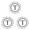 Monogram Round Self-Inking Address Stamper