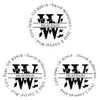 Last Name Monogram Round Self-Inking Address Stamp