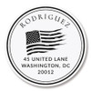 Patriotic Self-Inking Round Address Stamp-1