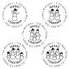 Snowman Family Round Self-Inking Address Stamp