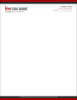 Design KW_LH_10 Modern Stripe — Keller Williams letterhead with triple red, charcoal, and gray stacked stripe header, KW logo and DBA name left, right-aligned agent info with title in KW red, fine gray rule divider, open white body, and mirrored triple-stripe footer on 70LB premium stock