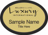Keller Williams Luxury International Black Oval Executive Gold Name Badge