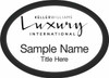 Keller Williams Luxury International Black Oval Executive White Name Badge