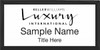 Keller Williams Luxury International Black Executive White Name Badge