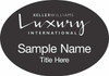Keller Williams Luxury International Black Oval Name Badge
