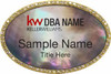Keller Williams Realty Logo 2 Gold Oval Bling Black Pearl Badge