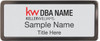 Keller Williams Realty Logo 2 Black Chrome with Silver Insert Badge