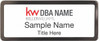 Keller Williams Realty Logo 2 Black Chrome with White Insert Badge