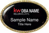 Keller Williams Realty Logo 2 Gold Oval Beyond Bling Black Badge