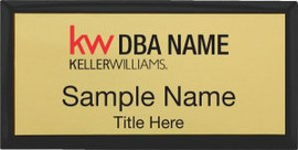Keller Williams Realty Logo 2 Black Executive Gold Name Badge