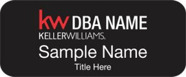 Keller Williams Realty Logo 2 Standard Black Name Badge