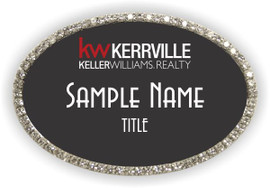 Keller Williams Realty Kerrville Oval Bling Silver Other Name Badge