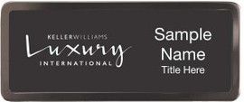 Keller Williams Luxury International Black Chrome Name Badge