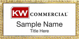 Keller Williams Commercial Gold Bling White Badge