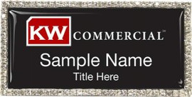 Keller Williams Commercial Silver Bling Black Badge