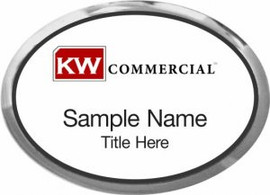Keller Williams Commercial Silver Oval Executive White Badge
