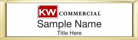 Keller Williams GPS Small Gold Executive White Badge