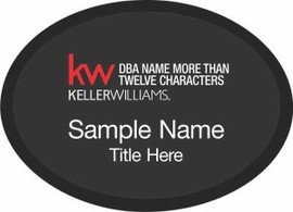 Keller Williams Realty Logo 5 Black Oval Executive Black Badge