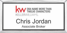 Keller Williams Realty Logo 5 Silver Executive White Badge