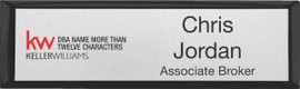 Keller Williams Realty Logo 5 Small Black Executive Silver Badge