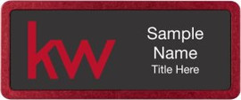 KW Logo Prestige Red Anodized Black Badge
