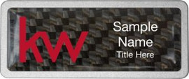 Keller Williams Pebbled Prestige Carbon Insert Name Badge