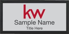 Keller Williams Black Executive Silver Name Badge