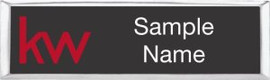 Keller Williams Small Silver Executive Black Name Badge