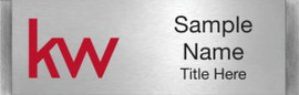 Keller Williams Small Meridian Silver Name Badge