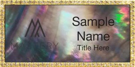 Keller Williams Mastery Gold Bling Black Pearl Name Badge