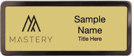 Keller Williams Mastery Black Chrome Gold Name Badge