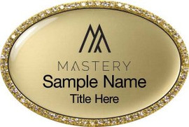 Keller Williams Mastery Gold Oval Beyond Bling Gold Name Badge