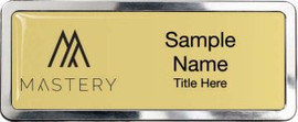 Keller Williams Mastery Polished Prestige Gold Name Badge