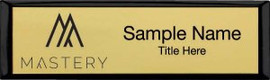 Keller Williams Mastery Small Black Executive Gold Name Badge