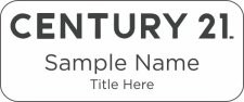 Century 21 New Logo Standard White Name Badge
